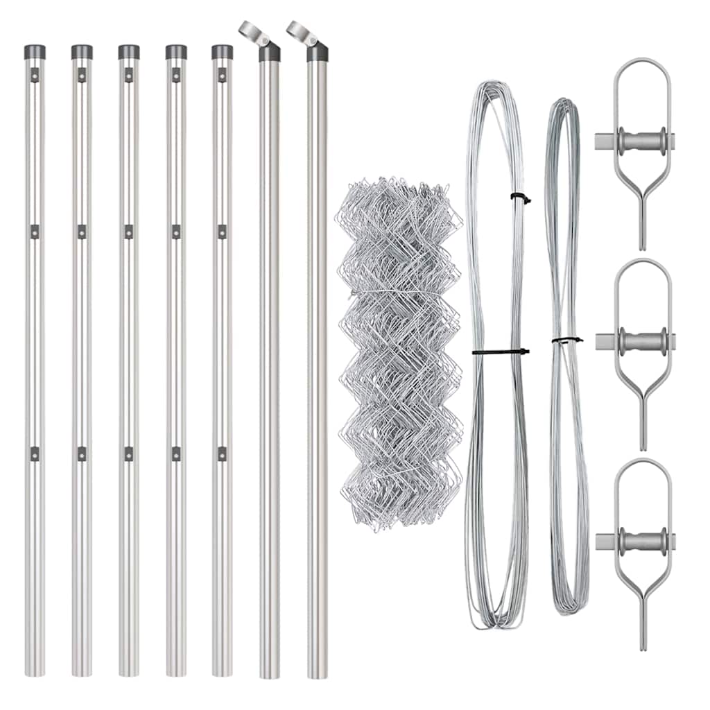 Fence Post Silver 10 x 0.6 m (40 x 40 mm mesh) Steel