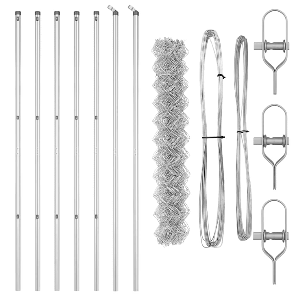 Fence Post Silver 10 x 1.5 m (40 x 40 mm mesh) Steel