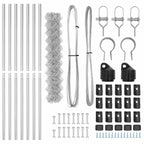 Fence Post Silver 10 x 1.6 m (40 x 40 mm mesh) Steel