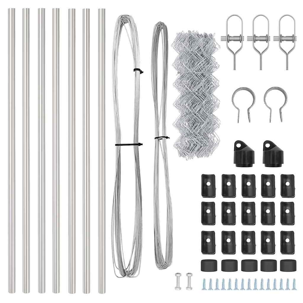 Fence Post Silver 10 x 0.6 m (60 x 60 mm mesh) Steel