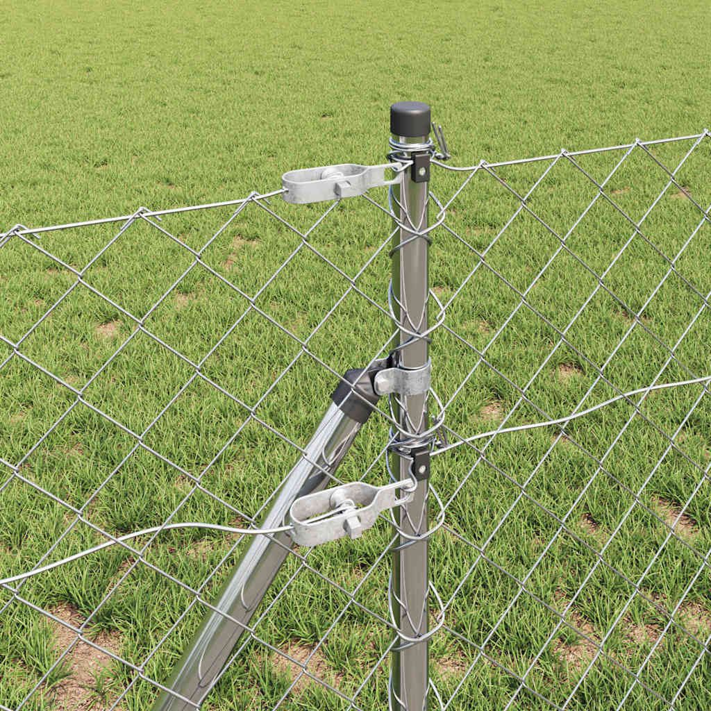 Fence Post Silver 10 x 0.8 m (60 x 60 mm mesh) Steel