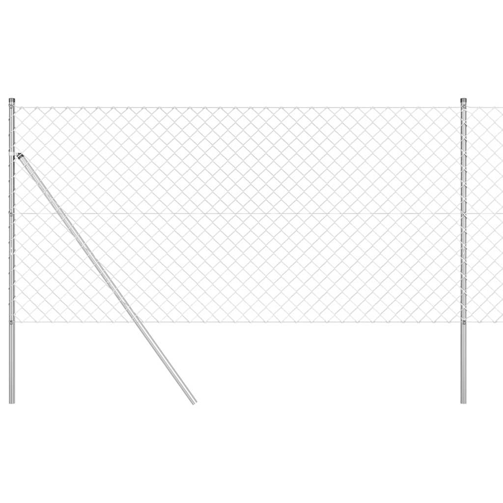 Fence Post Silver 10 x 1 m (60 x 60 mm mesh) Steel