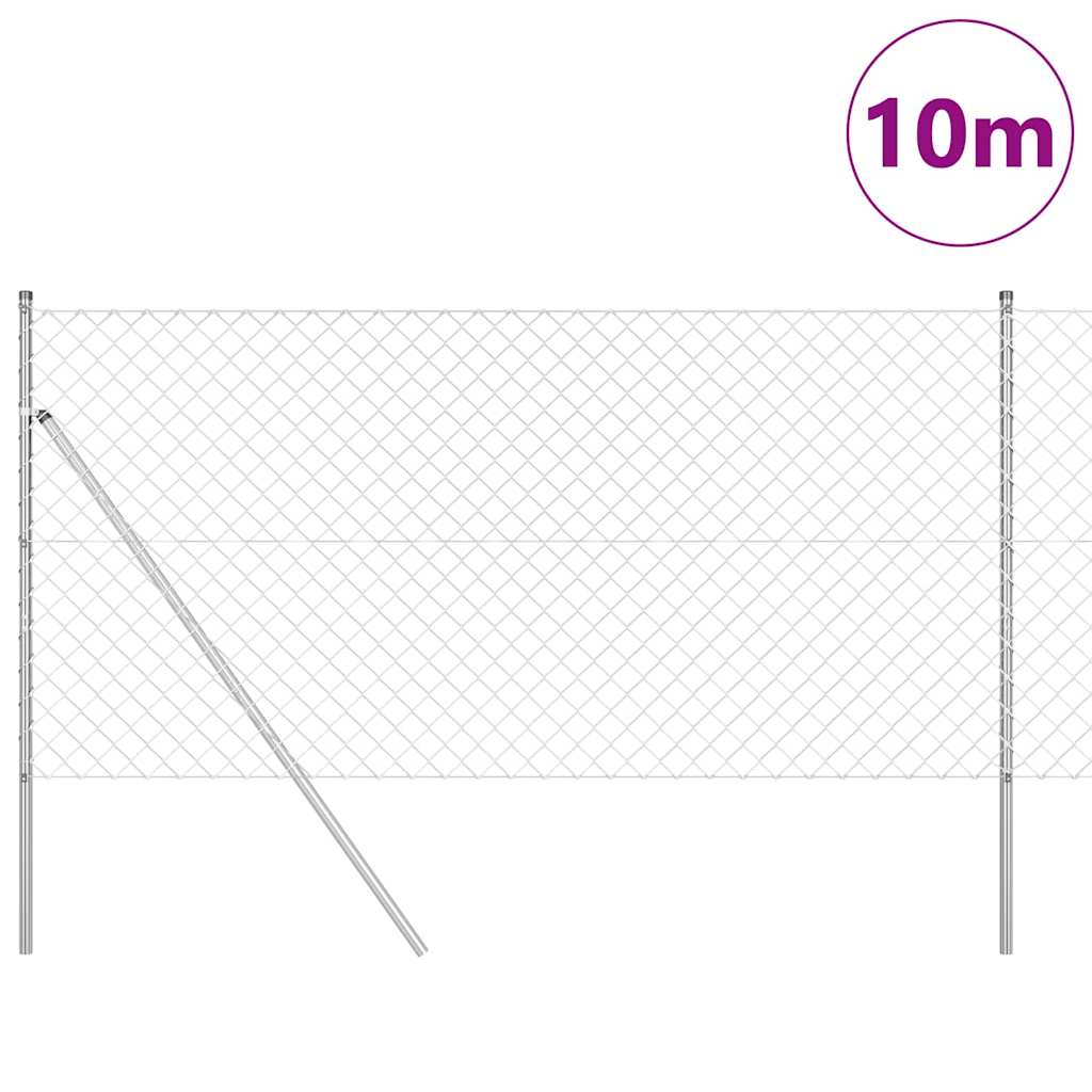 Fence Post Silver 10 x 1.2 m (60 x 60 mm mesh) Steel