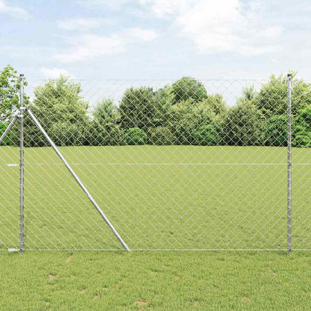 Fence Post Silver 10 x 1.5 m (60 x 60 mm mesh) Steel