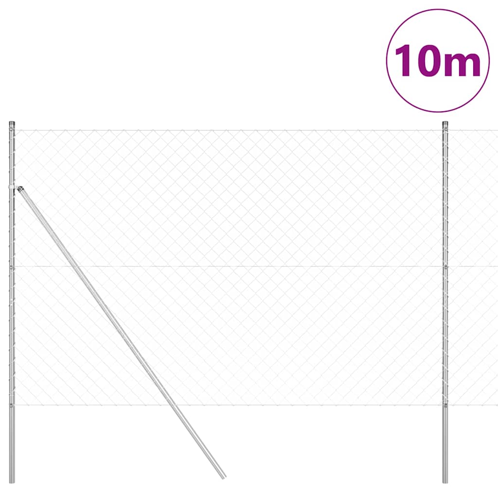 Fence Post Silver 10 x 1.5 m (60 x 60 mm mesh) Steel