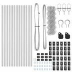 Fence Post Silver 25 x 0.6 m (40 x 40 mm mesh) Steel