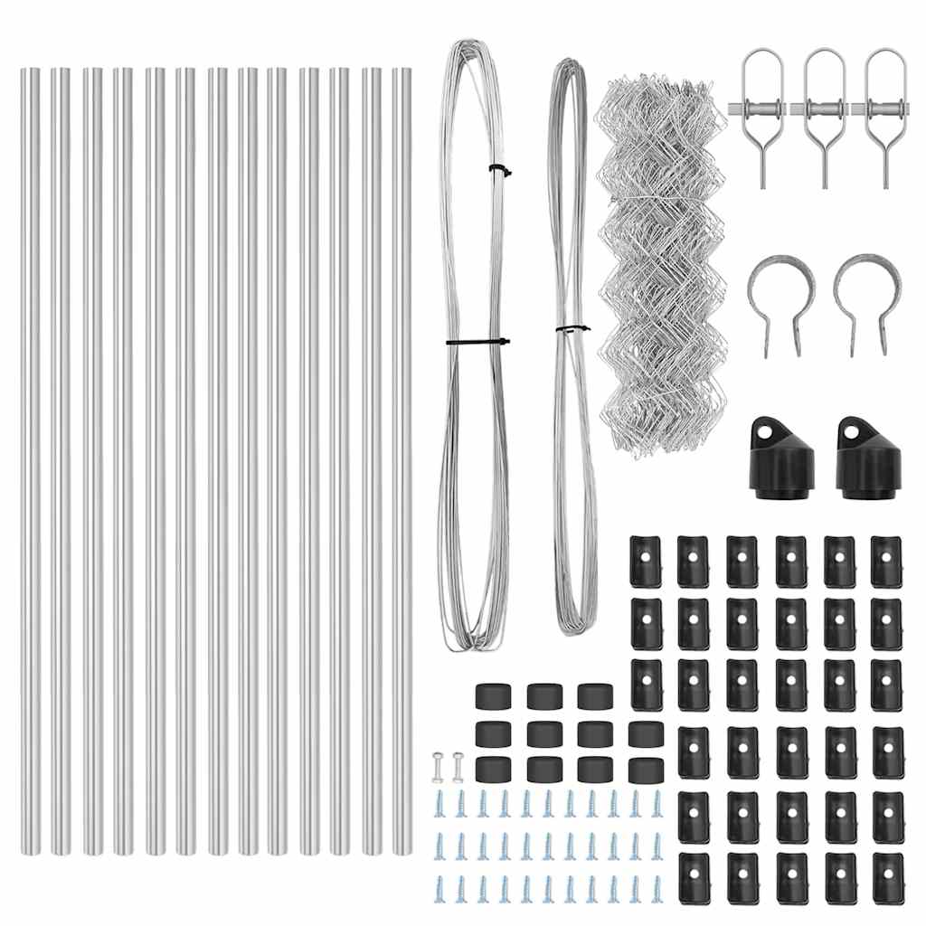 Fence Post Silver 25 x 0.8 m (60 x 60 mm mesh) Steel