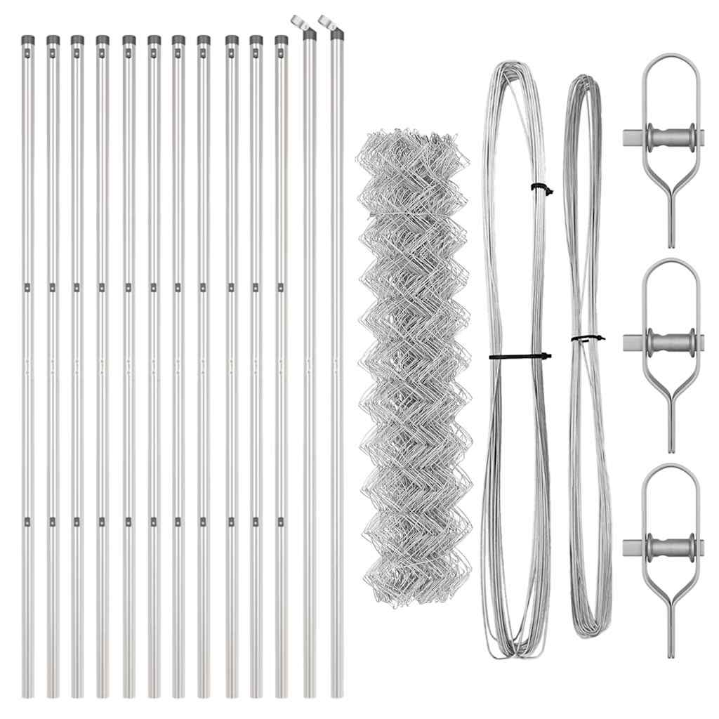 Fence Post Silver 25 x 1 m (60 x 60 mm mesh) Steel