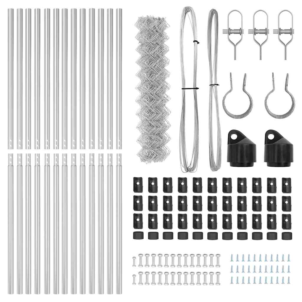 Fence Post Silver 25 x 1 m (60 x 60 mm mesh) Steel