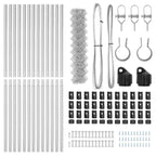 Fence Post Silver 25 x 1 m (60 x 60 mm mesh) Steel