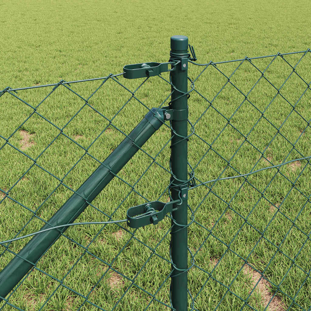 Fence Post Green 10 x 0.8 m (40 x 40 mm mesh) Steel and PVC