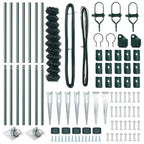 Fence Post Green 10 x 1.4 m (40 x 40 mm mesh) Steel and PVC