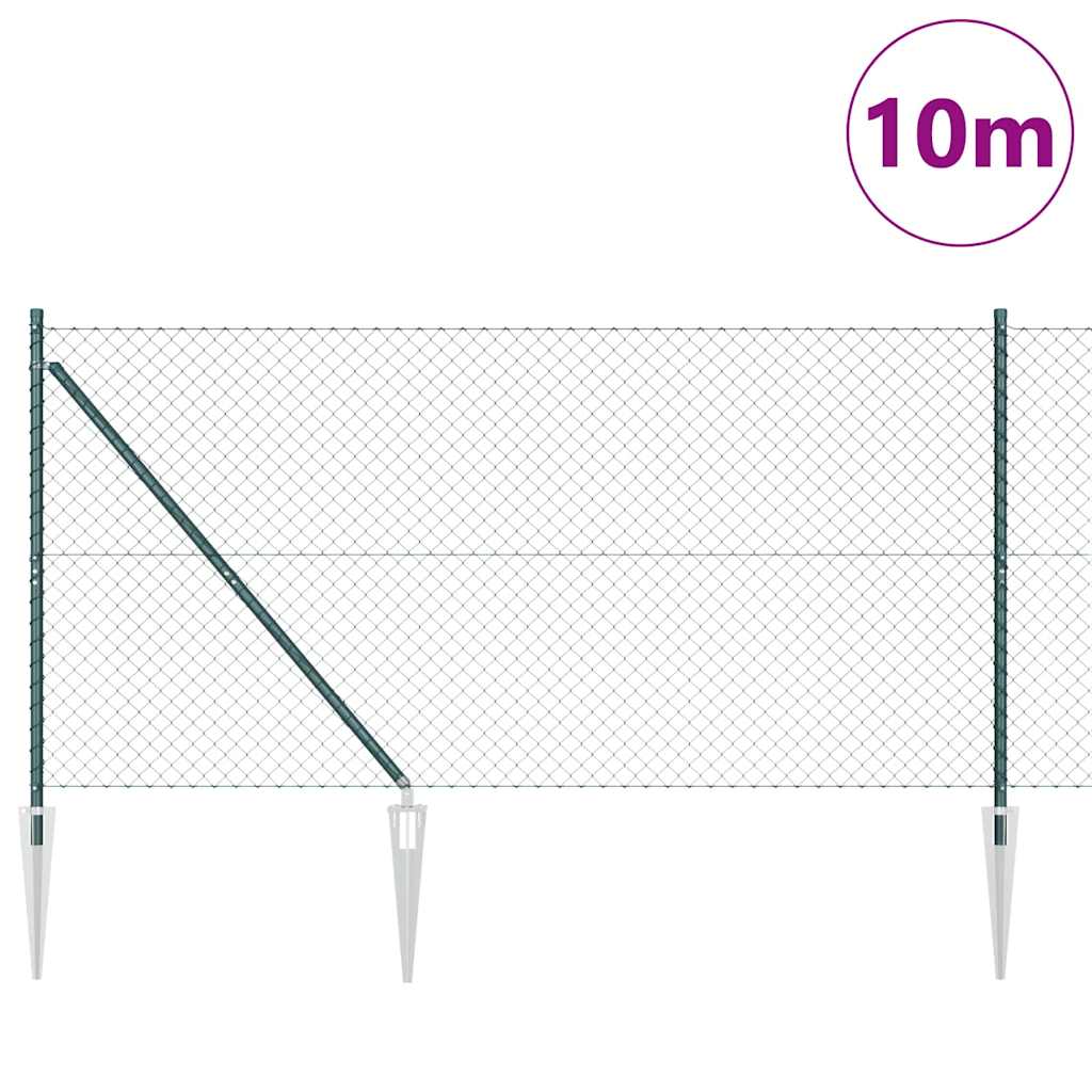 Fence Post Green 10 x 1.4 m (40 x 40 mm mesh) Steel and PVC