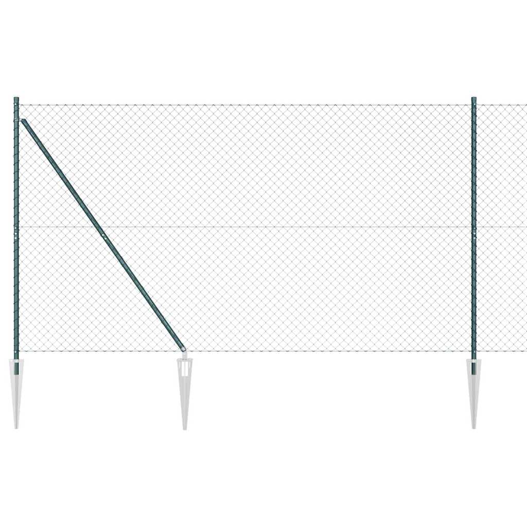 Fence Post Green 10 x 1.6 m (40 x 40 mm mesh) Steel and PVC