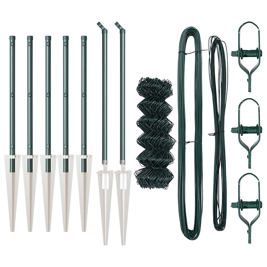 Fence Post Green 10 x 0.6 m (60 x 60 mm mesh) Steel and PVC