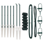 Fence Post Green 10 x 0.8 m (60 x 60 mm mesh) Steel and PVC