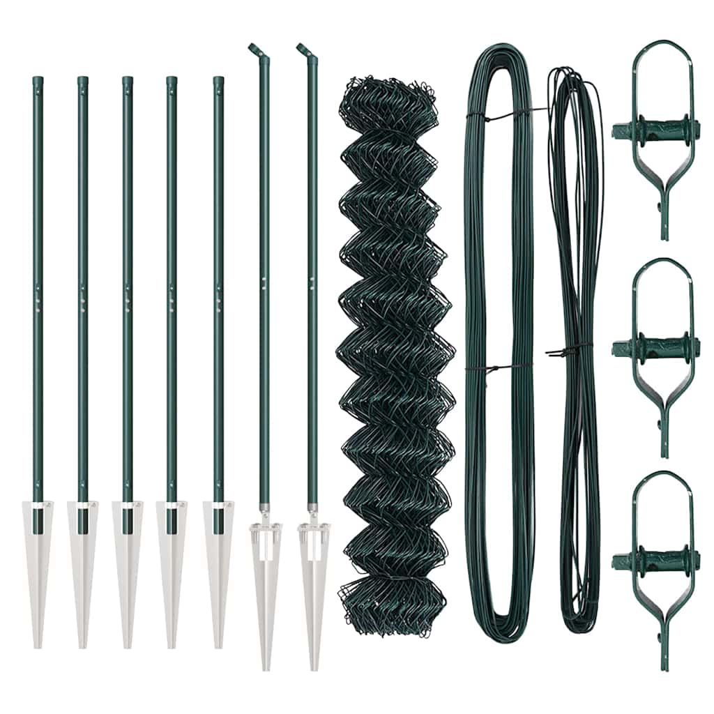 Fence Post Green 10 x 1.2 m (60 x 60 mm mesh) Steel and PVC