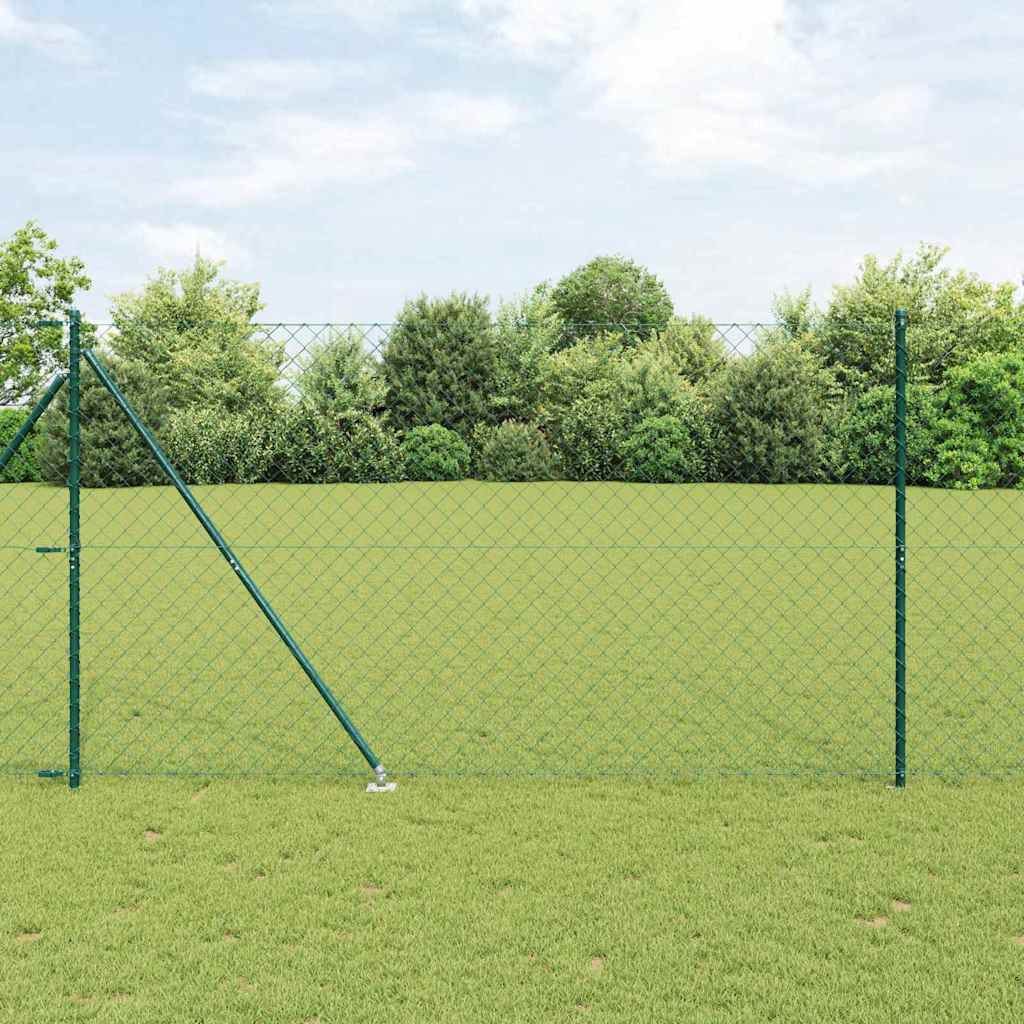 Fence Post Green 10 x 1.6 m (60 x 60 mm mesh) Steel and PVC