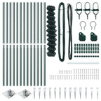 Fence Post Green 25 x 1 m (40 x 40 mm mesh) Steel and PVC