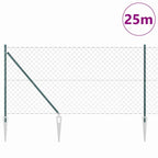 Fence Post Green 25 x 1.2 m (60 x 60 mm mesh) Steel and PVC