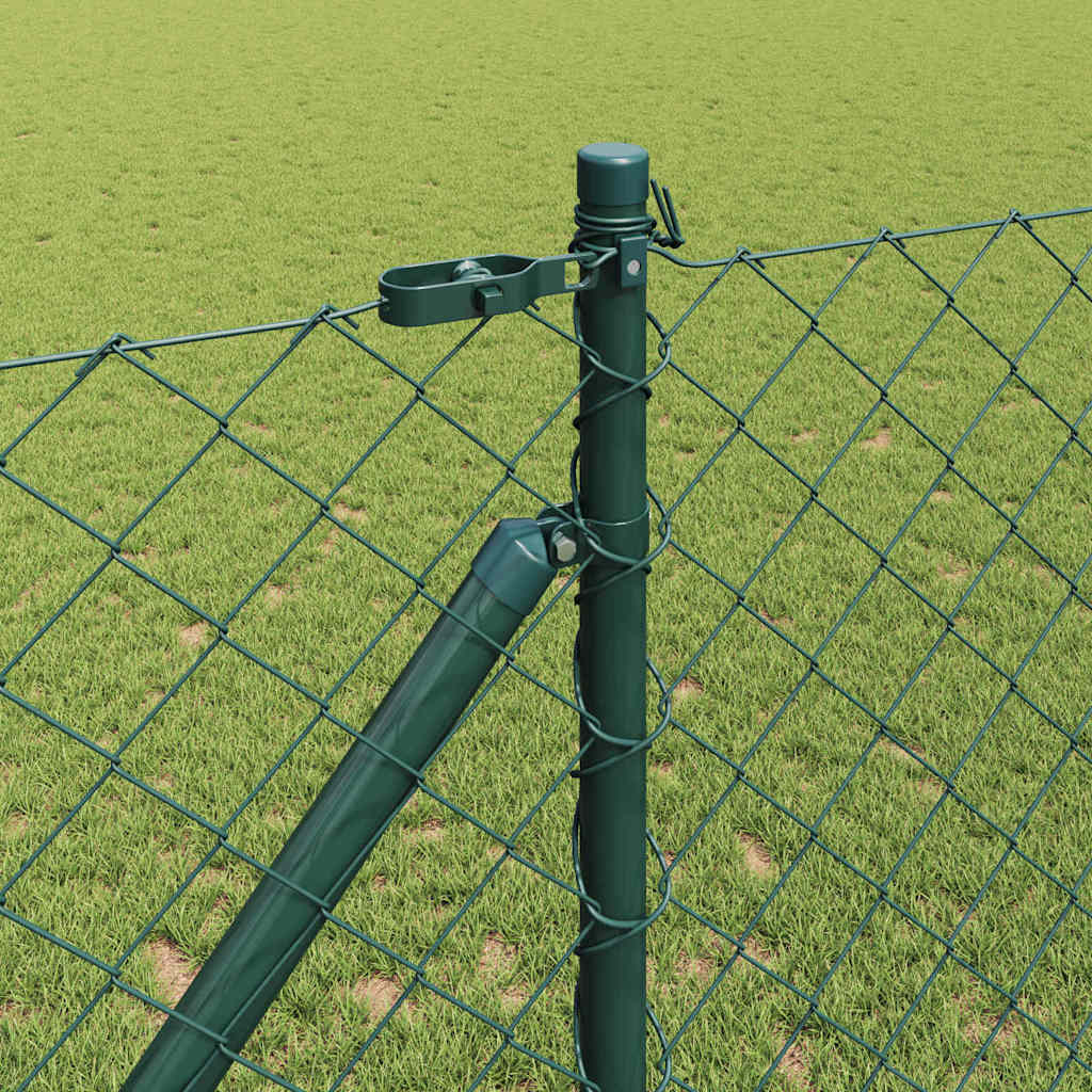 Fence Post Green 25 x 1.4 m (60 x 60 mm mesh) Steel and PVC