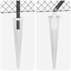 Fence Post Grey 10 x 0.6 m (40 x 40 mm mesh) Steel and PVC