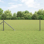 Fence Post Grey 10 x 0.6 m (40 x 40 mm mesh) Steel and PVC