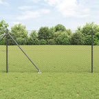 Fence Post Grey 10 x 1 m (40 x 40 mm mesh) Steel and PVC