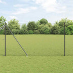 Fence Post Grey 10 x 1.5 m (40 x 40 mm mesh) Steel and PVC