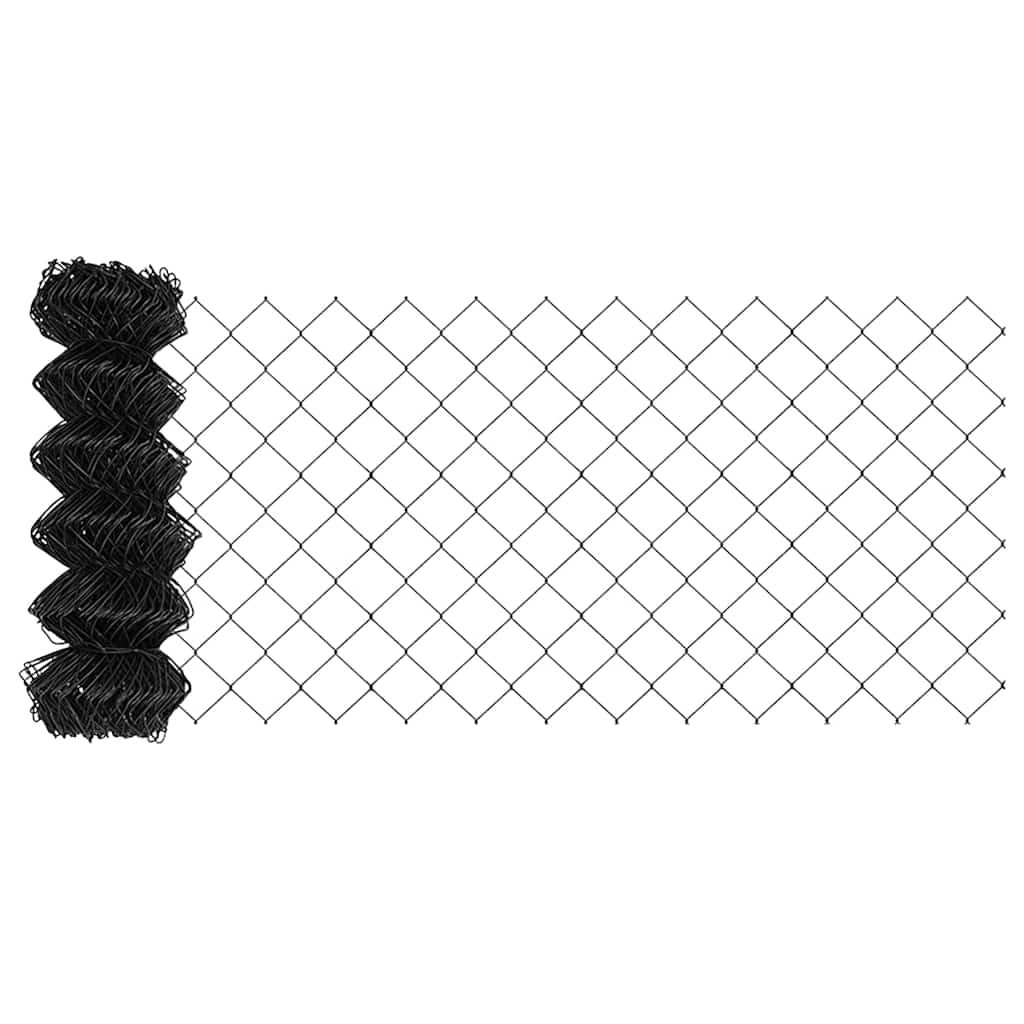Fence Post Grey 10 x 1 m (60 x 60 mm mesh) Steel and PVC