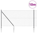 Fence Post Grey 10 x 1 m (60 x 60 mm mesh) Steel and PVC