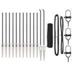 Fence Post Grey 25 x 1 m (40 x 40 mm mesh) Steel and PVC