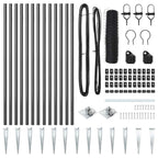 Fence Post Grey 25 x 1 m (40 x 40 mm mesh) Steel and PVC