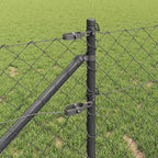 Fence Post Grey 25 x 0.4 m (60 x 60 mm mesh) Steel and PVC