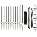 Fence Post Grey 25 x 0.6 m (60 x 60 mm mesh) Steel and PVC