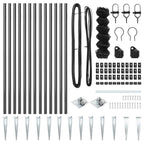 Fence Post Grey 25 x 0.6 m (60 x 60 mm mesh) Steel and PVC