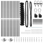 Fence Post Grey 25 x 1.2 m (60 x 60 mm mesh) Steel and PVC