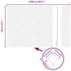 Fence Post Grey 25 x 1.6 m (60 x 60 mm mesh) Steel and PVC