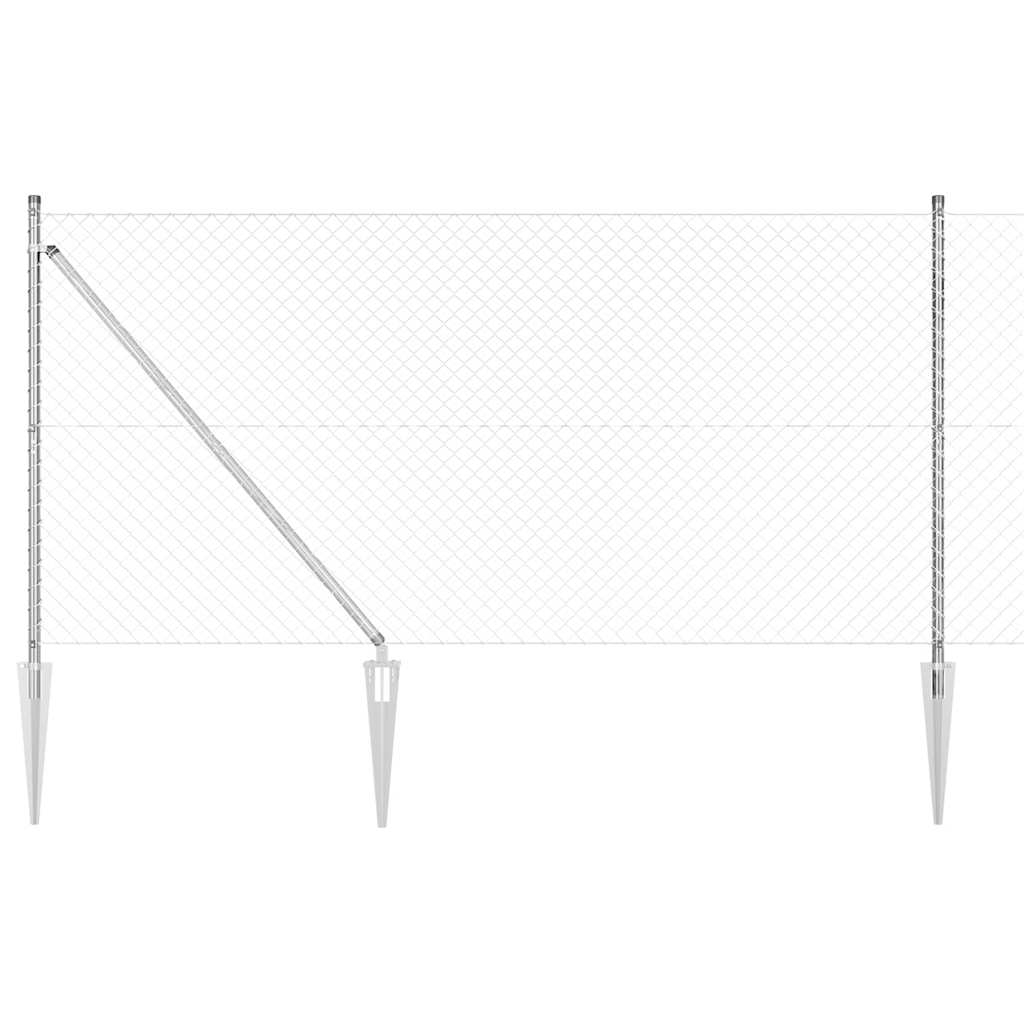 Fence Post Silver 10 x 1.2 m (40 x 40 mm mesh) Steel