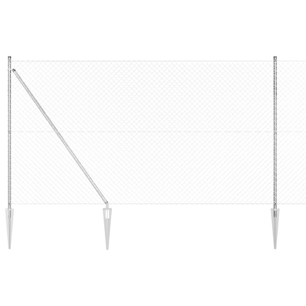 Fence Post Silver 10 x 1.5 m (40 x 40 mm mesh) Steel