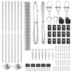 Fence Post Silver 10 x 1.5 m (40 x 40 mm mesh) Steel