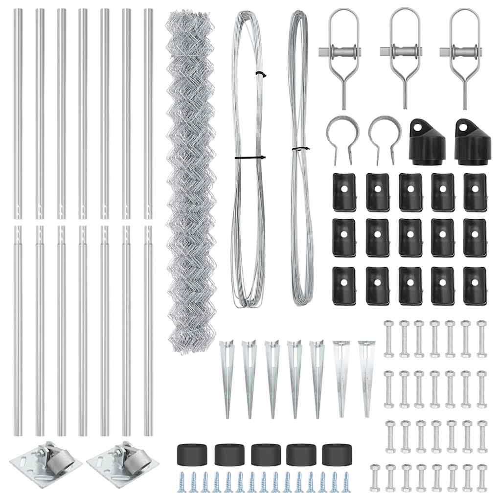 Fence Post Silver 10 x 1.6 m (40 x 40 mm mesh) Steel
