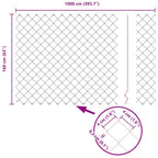 Fence Post Silver 10 x 1.6 m (40 x 40 mm mesh) Steel