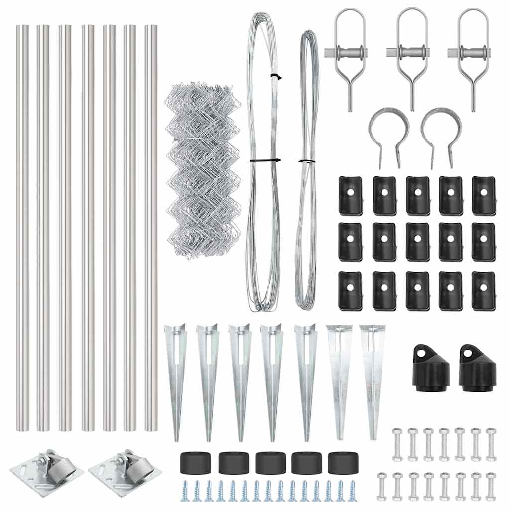 Fence Post Silver 10 x 0.8 m (60 x 60 mm mesh) Steel