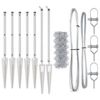 Fence Post Silver 10 x 1 m (60 x 60 mm mesh) Steel