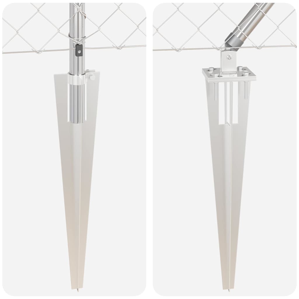 Fence Post Silver 10 x 1.6 m (60 x 60 mm mesh) Steel