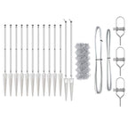 Fence Post Silver 25 x 0.6 m (40 x 40 mm mesh) Steel