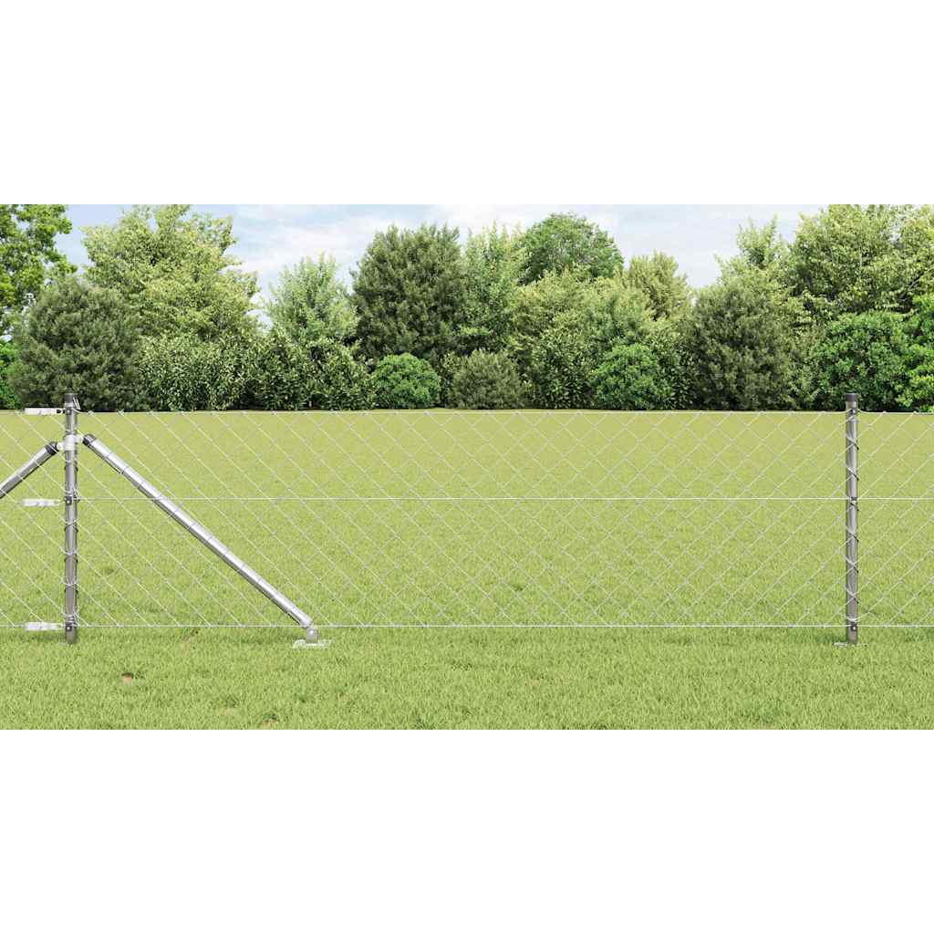 Fence Post Silver 25 x 0.8 m (60 x 60 mm mesh) Steel