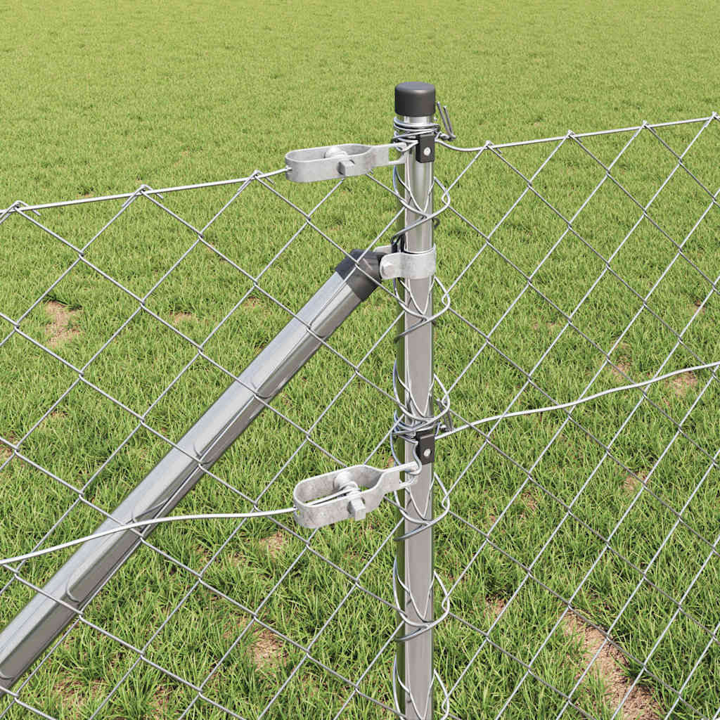 Fence Post Silver 25 x 0.8 m (60 x 60 mm mesh) Steel