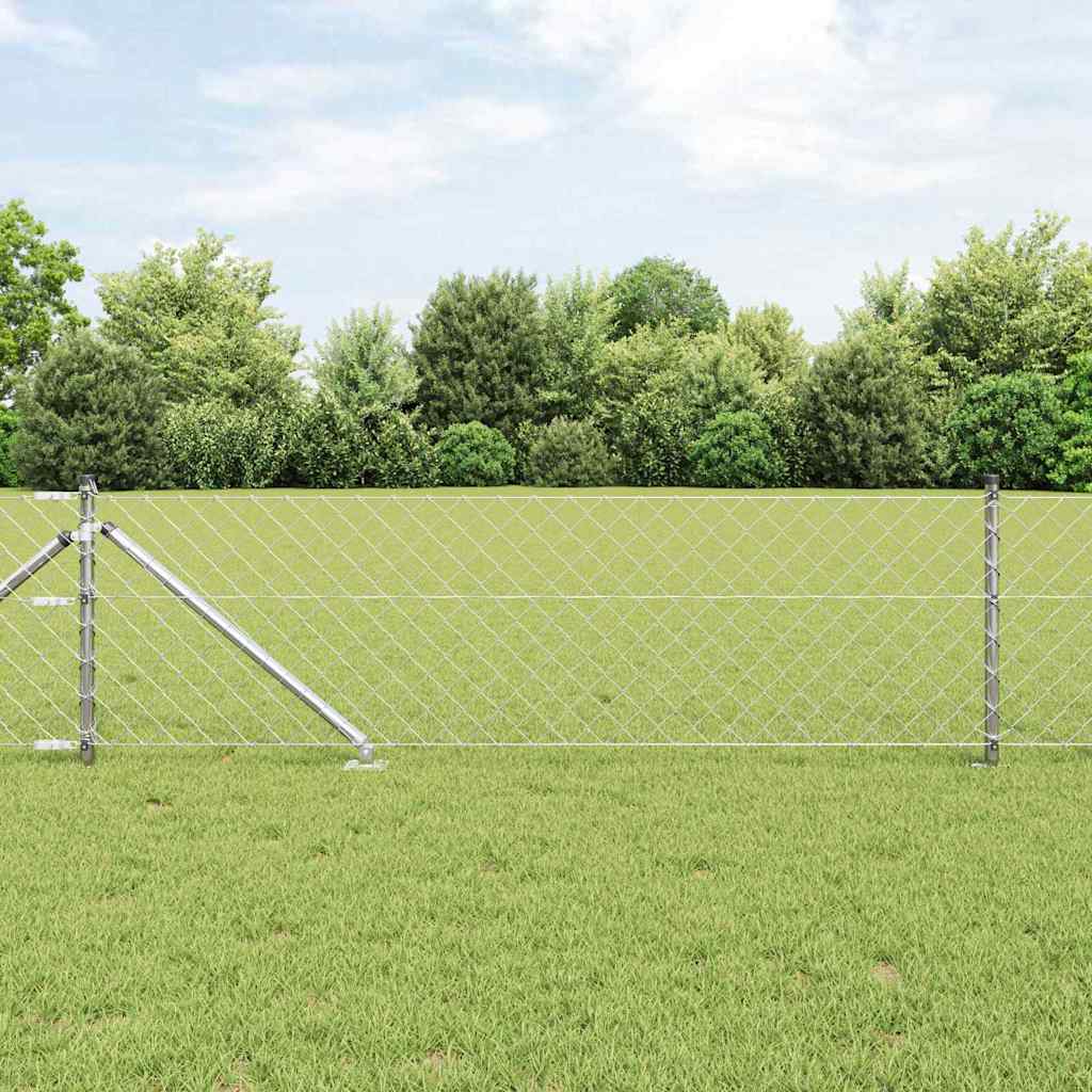 Fence Post Silver 25 x 0.8 m (60 x 60 mm mesh) Steel